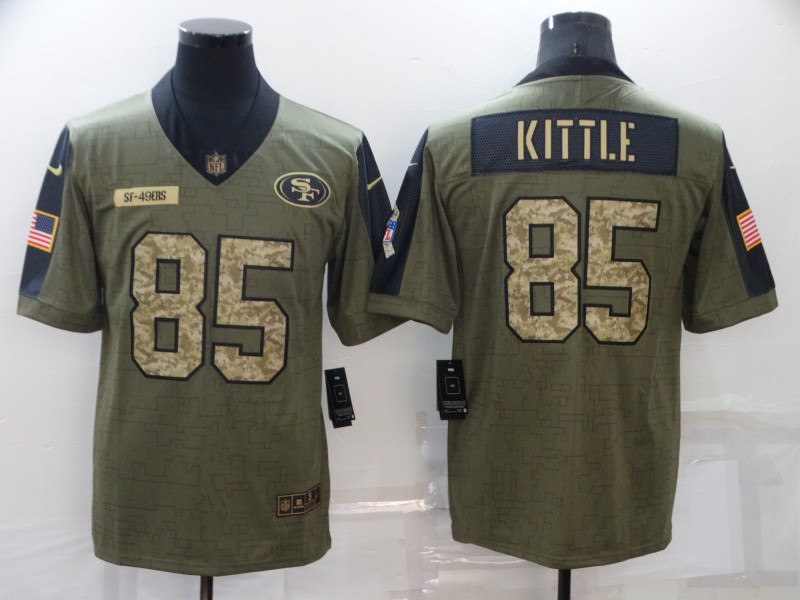 Men's San Francisco 49ers George Kittle #85 Brown Authentic Jersey